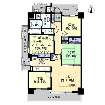 エスリード茨木川端通り 間取図・土地図
