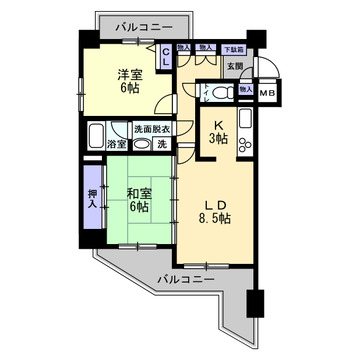 コスモ三国ヶ丘 間取図・土地図