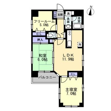 ユニ・アルス真田山南 間取図・土地図