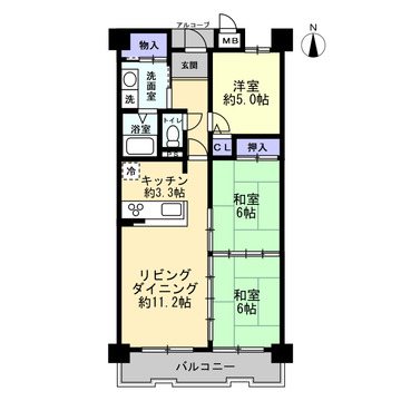 リエラ八尾本町 間取図・土地図