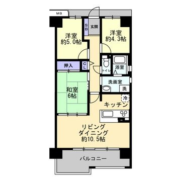 RICウエストコート四番街五弐四号室 間取図・土地図