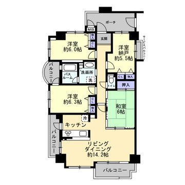 マイシティレックスマンション東灘コーストアヴェニュー弐番館 間取図・土地図