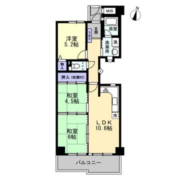 ローレル六甲 間取図・土地図