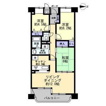伊丹みやのまち4号館 間取図・土地図