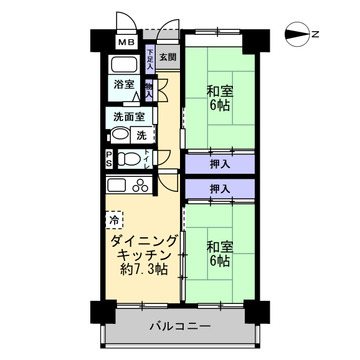 阪急西宮マンション 間取図・土地図