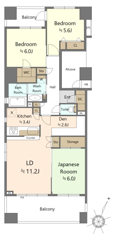 レリア浦和 間取図・土地図