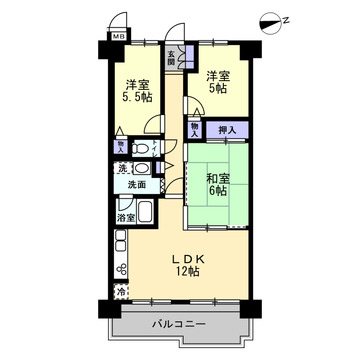 朝日プラザ住之江公園 間取図・土地図