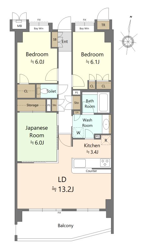 サンデュエル川越マークスクエア 間取図・土地図