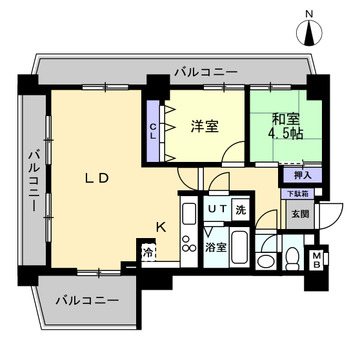 ユーハウス志賀本通 間取図・土地図