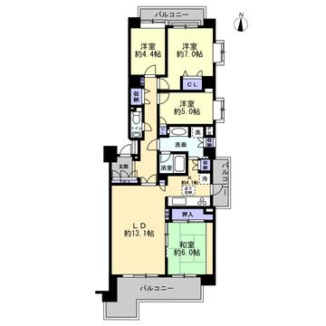 愛知県名古屋市西区笹塚町１丁目 間取図・土地図
