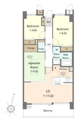 ダイアパレス東所沢Ⅴ 間取図・土地図