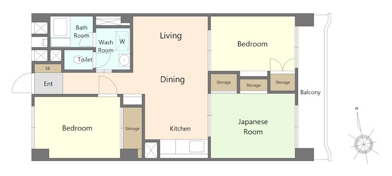 西船橋ハイツ 間取図・土地図