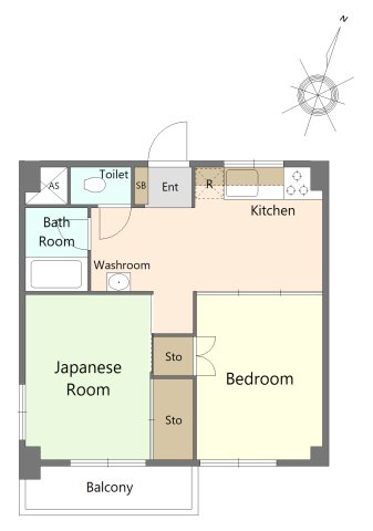 マンション弦巻 間取図・土地図