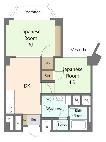 東急ドエルアルス石川台B棟 間取図・土地図