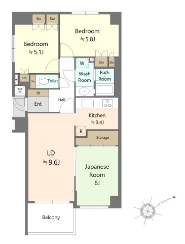 サーパス調布 間取図・土地図
