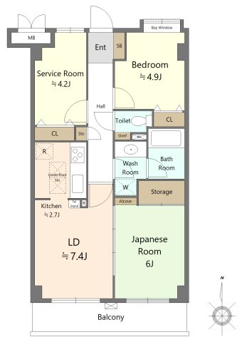 ボヌール綱島 間取図・土地図