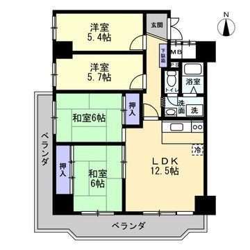 グリーンコーポ門真 間取図・土地図