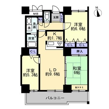 兵庫県西宮市津門大塚町 間取図・土地図