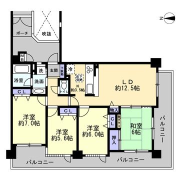 セントラル西宮門戸荘 間取図・土地図