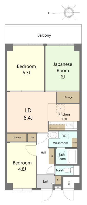 ライネスハイム綱島弐番館 間取図・土地図
