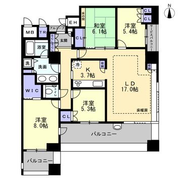 グレースタワーⅡ 間取図・土地図