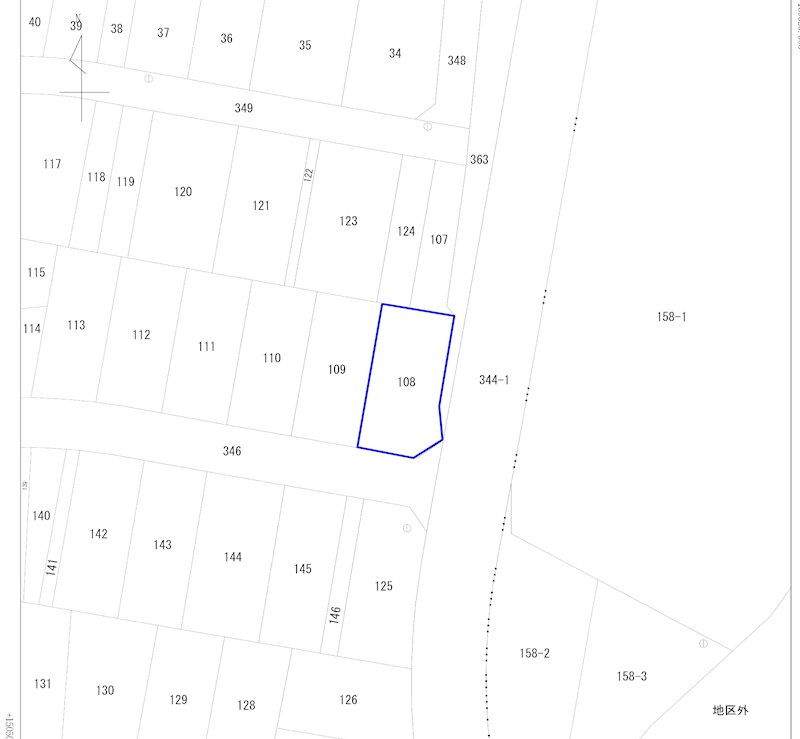 新赤坂２丁目 約88坪 間取図・土地図