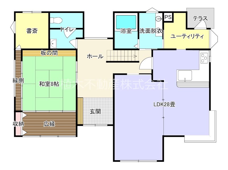 南半田 中古住宅(6LDK) 間取図・土地図