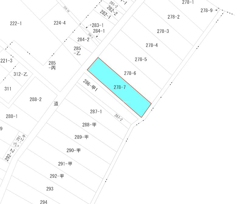 荒浜三丁目 約99坪 間取図・土地図