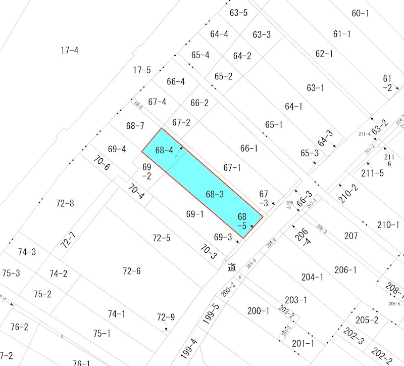 荒浜三丁目 約90坪 間取図・土地図