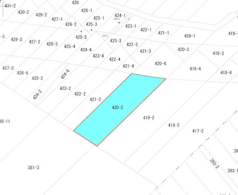 荒浜二丁目 約240坪 間取図・土地図