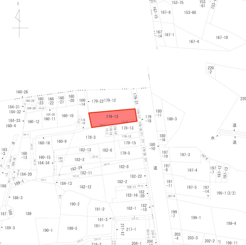駅前1丁目　約65坪 間取図・土地図