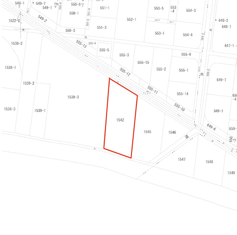 豊町　約242坪 間取図・土地図
