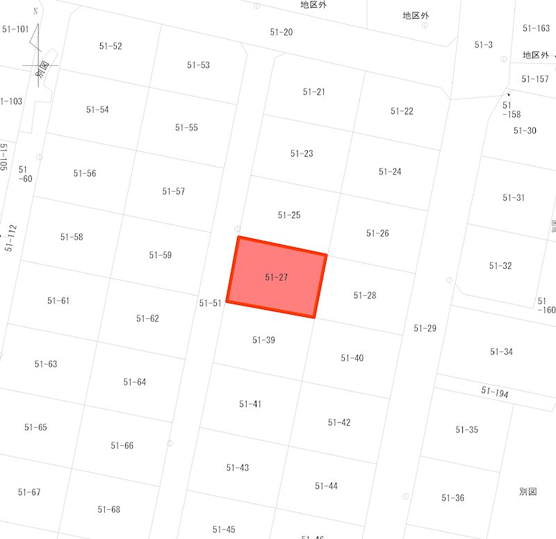 南半田　約85坪 間取図・土地図