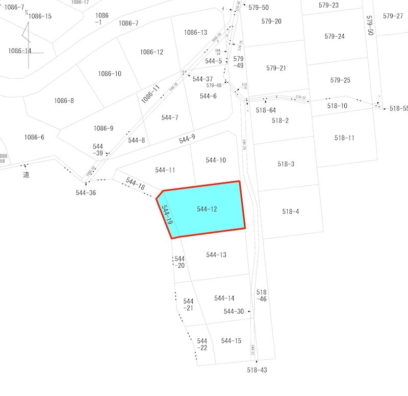 朝日が丘　古家付土地（解体更地相談可） 間取図・土地図