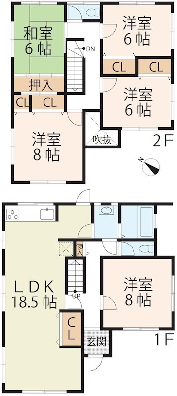 大津市月輪５丁目 間取り図