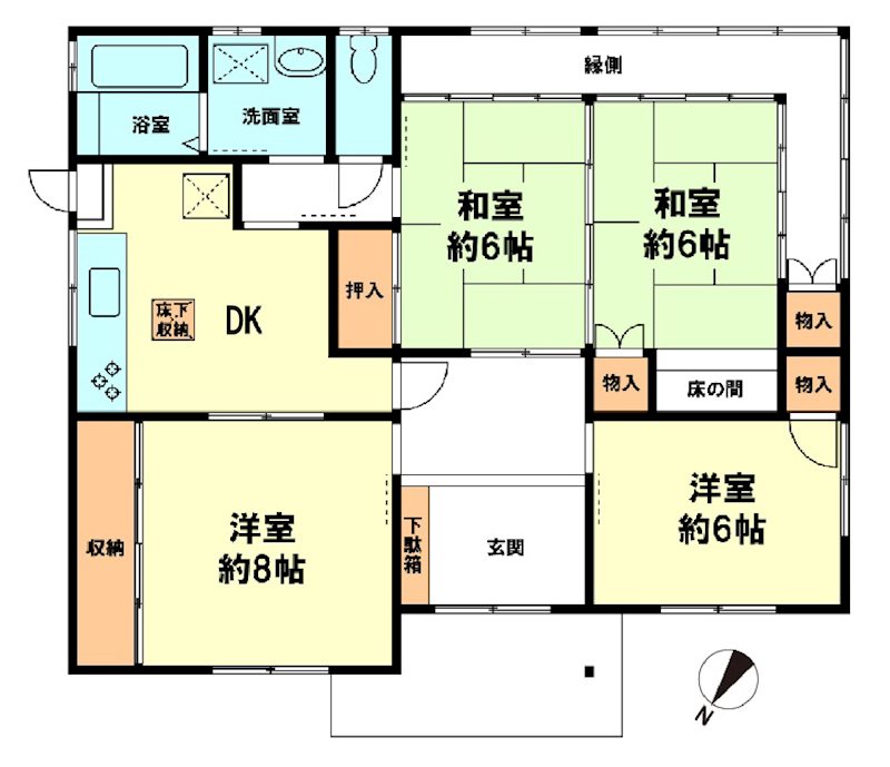 大津市鶴の里 間取り図