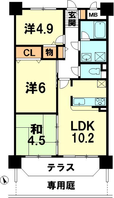 日光ハイツ彦根壱番館 間取り図