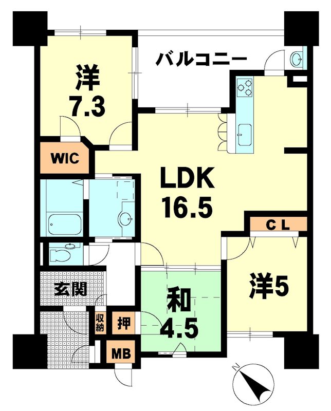 アメニティ南草津Ⅷ  間取り図