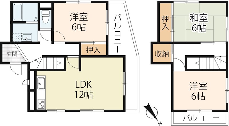 シャルム大路 間取り図