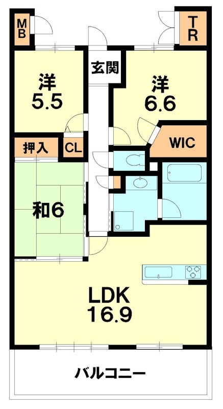 ロータリーマンション大津京パークワイツ 7**号室 間取り図