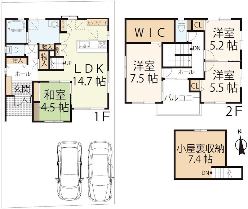 大津市瀬田３丁目〔ニュータウン2期2号地〕 間取り図