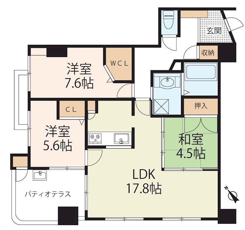 アメニティ南草津Ⅵ 間取り図