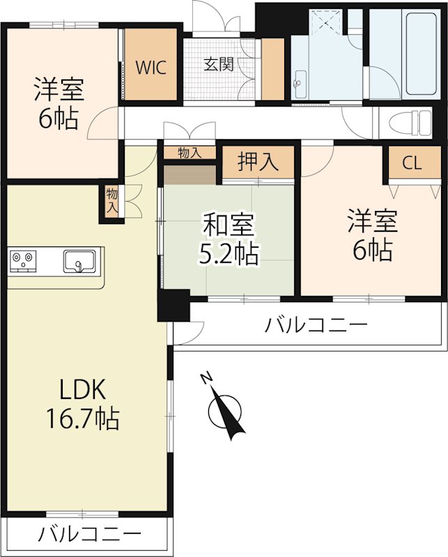 エスリード守山今宿 間取り図