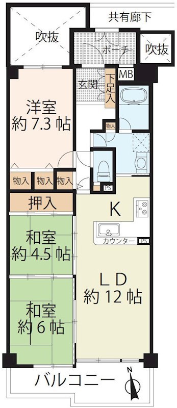 シャルマンコーポ瀬田湖畔    間取り図