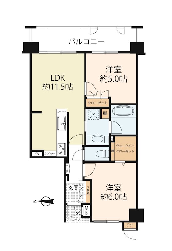 パルコート四条室町 間取り図