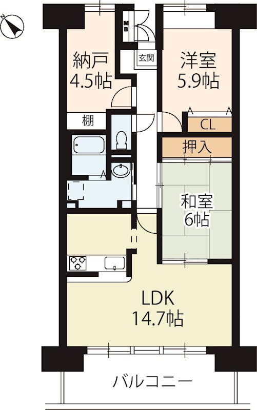 ベルヴィ草津    間取り図