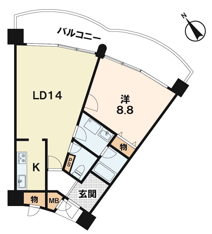 琵琶湖アーバンリゾートⅠ番館 間取り図