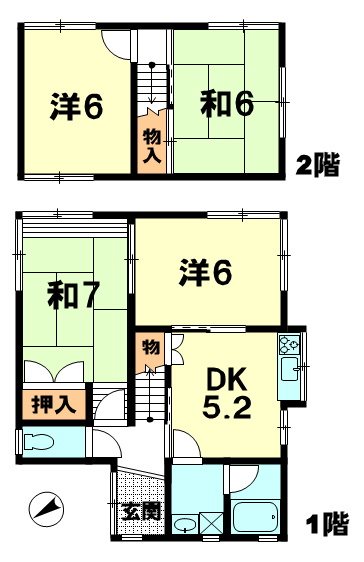 彦根市地蔵町 間取り図