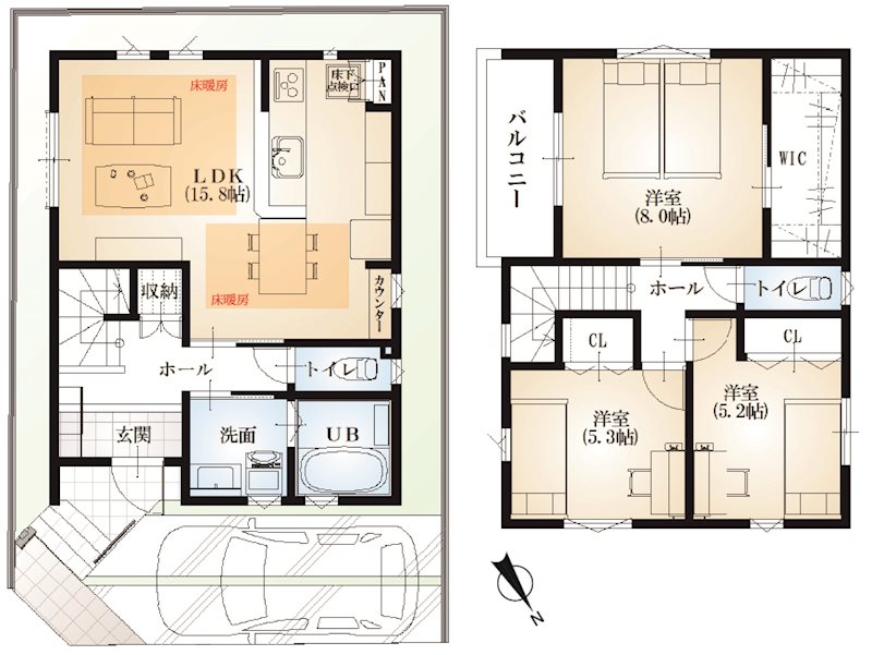 野洲市栄 間取り図