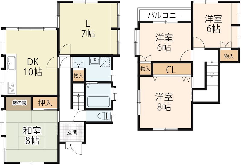 草津市新浜町 間取り図